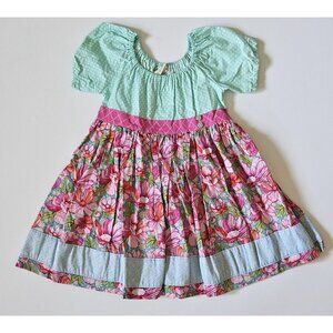 Matilda Jane 8 Puff Sleeve Peasant Platinum Dress #4/20